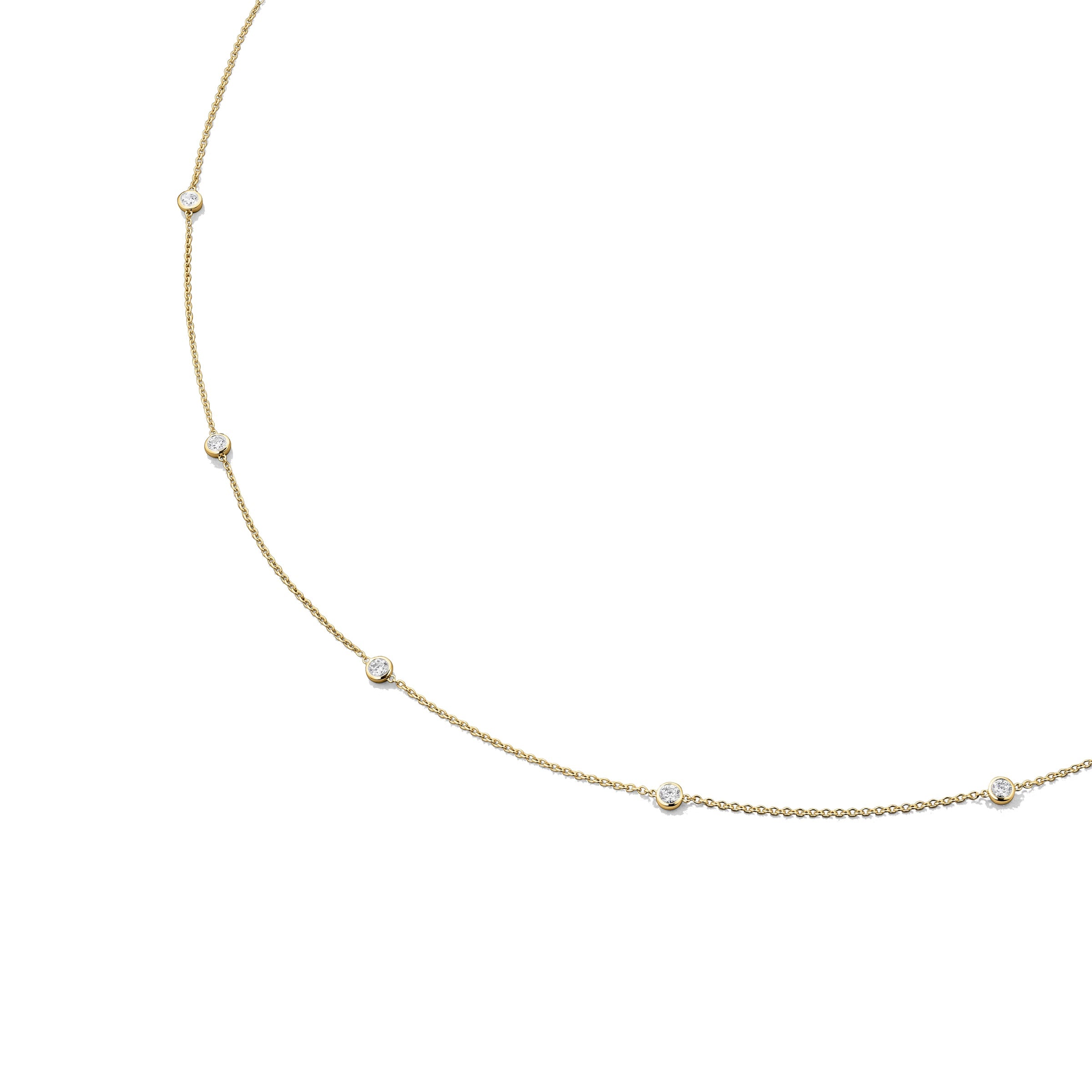 Video Thumbnail: Hearts on Fire Yellow Gold Bezel Diamond Necklace 1 - Hearts on Fire 18k Yellow Gold Bezel Diamond Necklace 1.05ctw