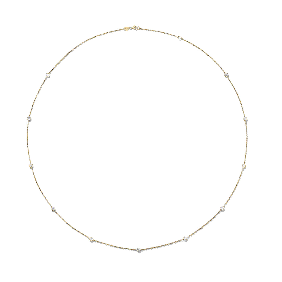 Hearts on Fire 18K Yellow Gold Bezel Diamond Necklace 1.05ctw