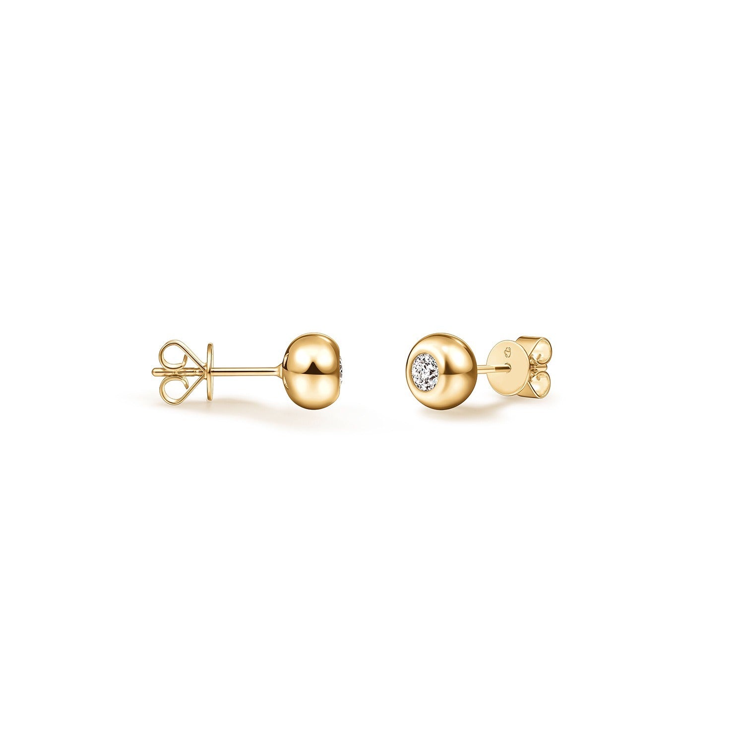 Video Thumbnail: Hearts on Fire Yellow Gold Dream Solo Solitaire Bezel Stud Earrings 0 - Hearts on Fire 18k Yellow Gold Dream Solo Solitaire Bezel Stud Earring