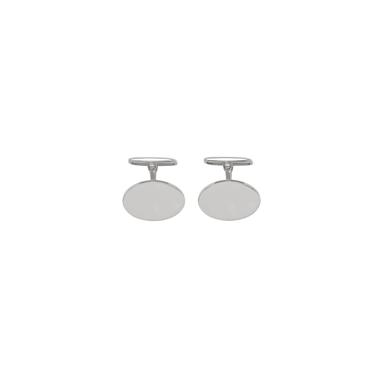 Video Thumbnail: Howard White Gold Engravable Oval Cufflinks - Howard 10k White Gold Engravable Oval Cufflinks