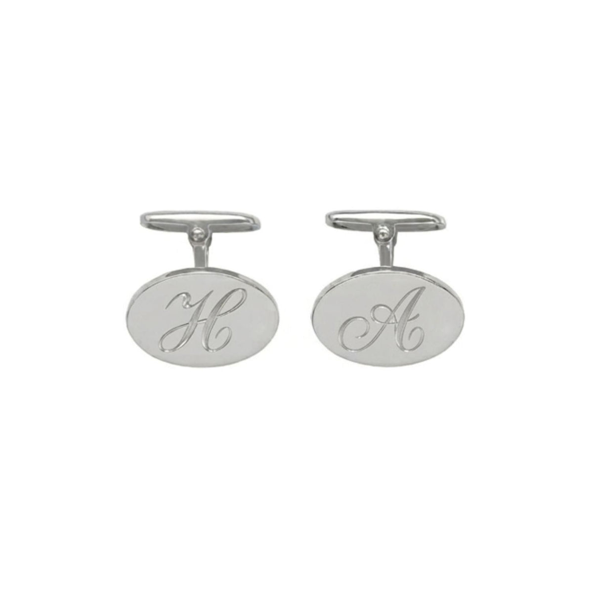 Howard 10K Yellow Gold Engravable Oval Cufflinks