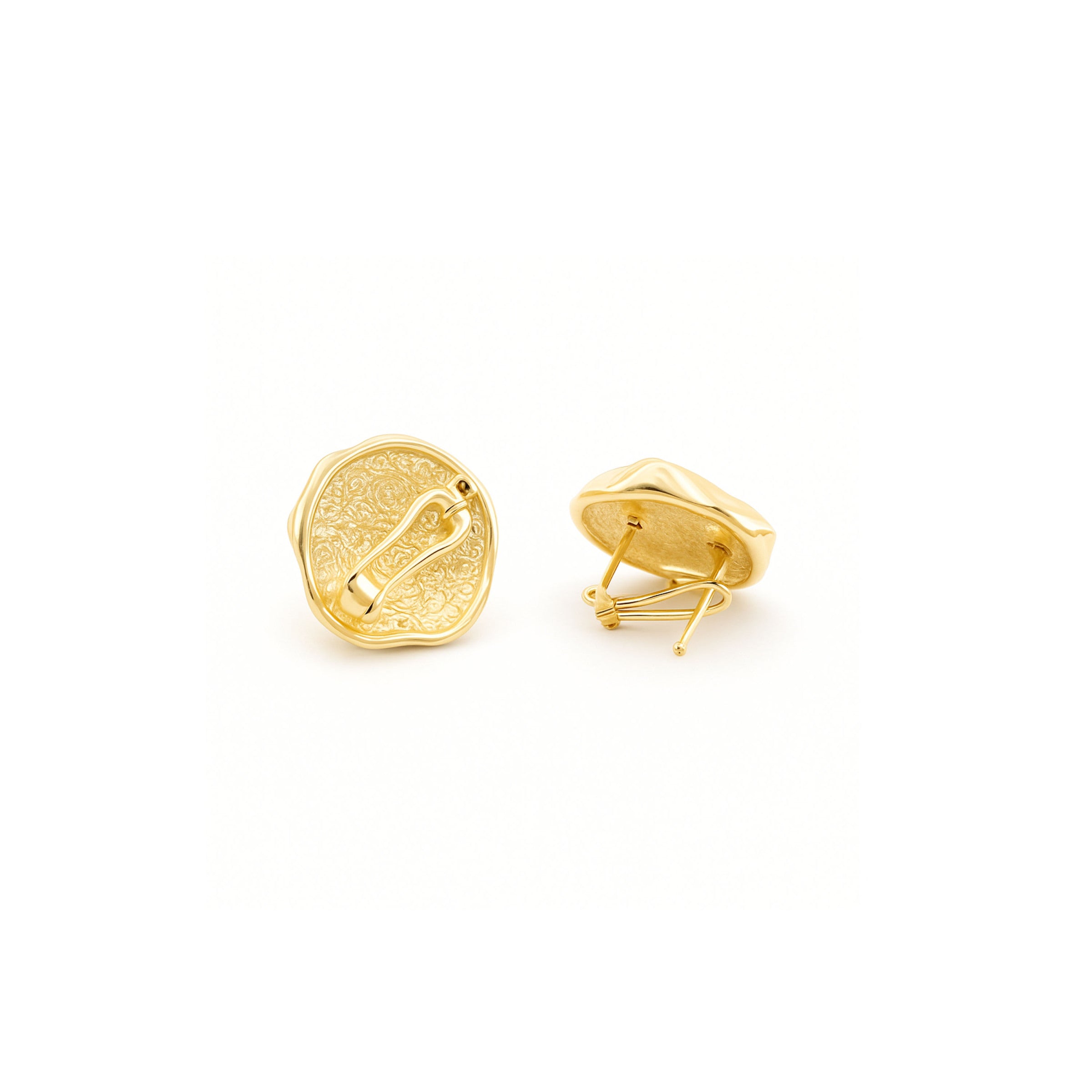 Video Thumbnail: Howard Yellow Gold Crinkle Freeform Stud Earrings - Howard 14k Yellow Gold Crinkle Freeform Stud Earrings