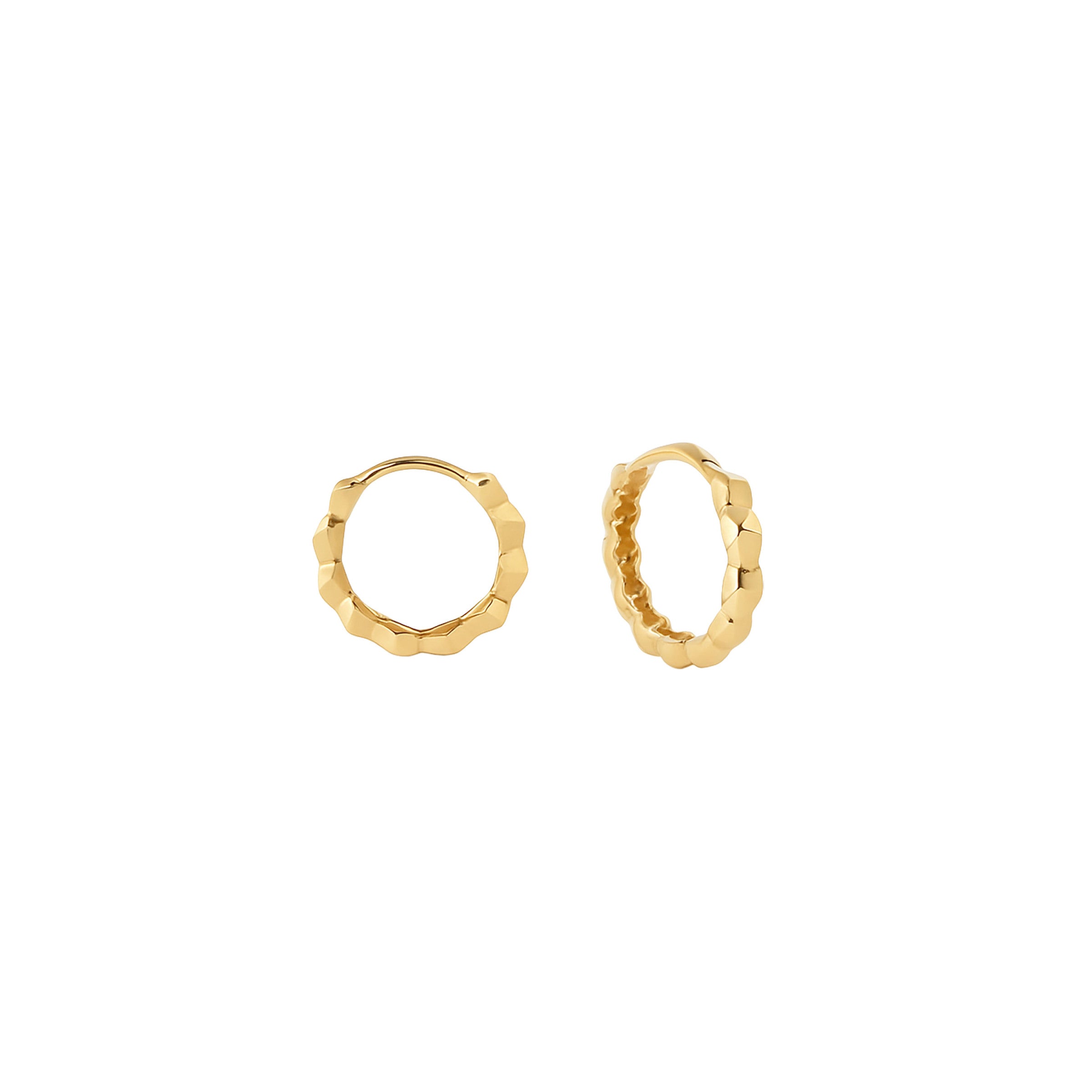 Howard 14K Yellow Gold Diamond-Cut Huggie Earrings