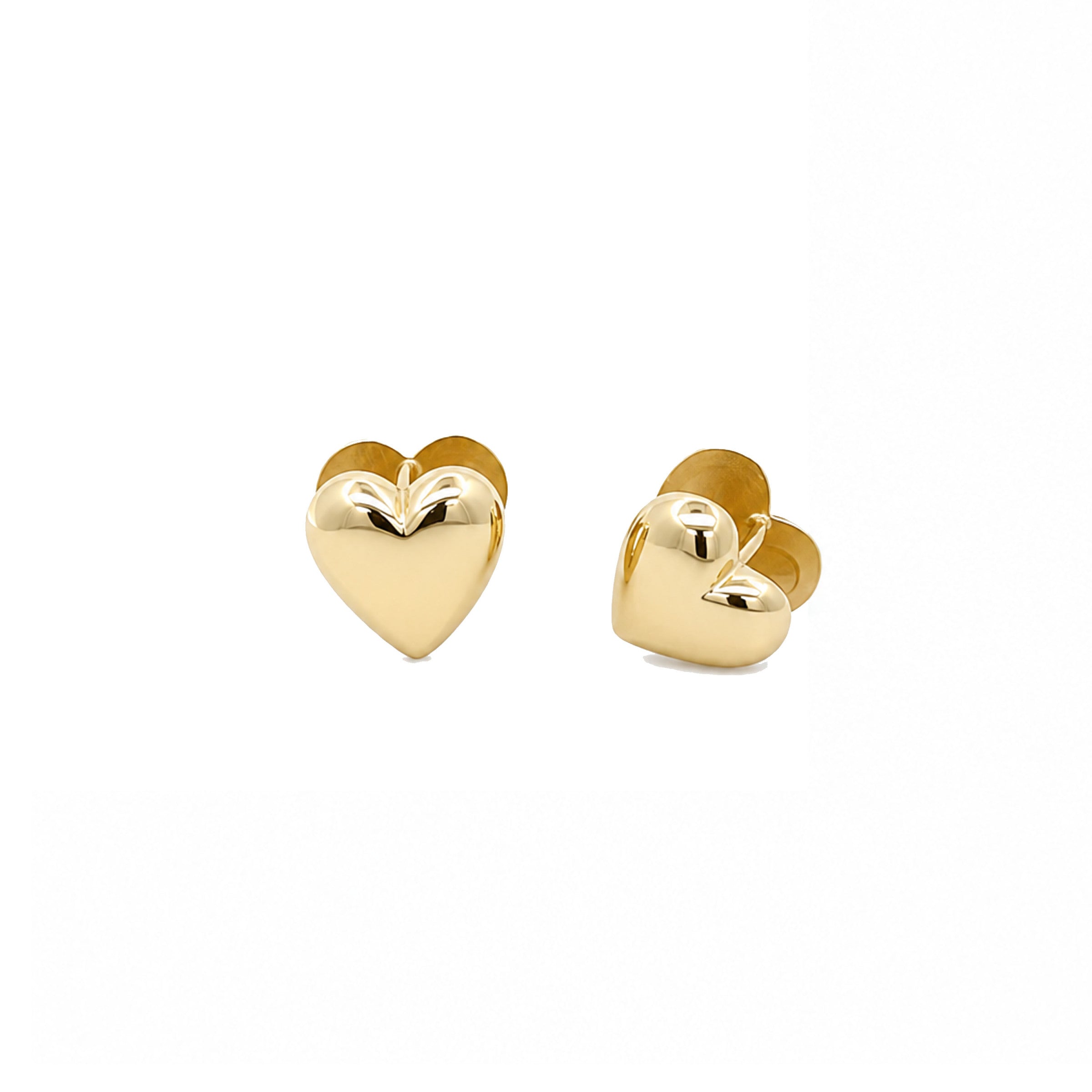 Video Thumbnail: Howard Yellow Gold Heart Huggie Earrings Width - Howard 14k Yellow Gold Heart Huggie Earrings