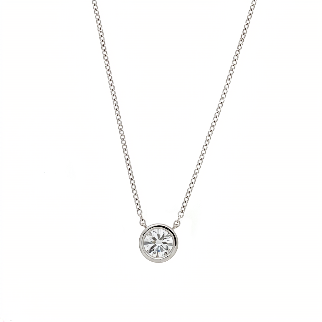 Video Thumbnail: Howard White Gold Bezel Diamond Pendant Necklace 0 - Howard 18k White Gold Bezel Diamond Pendant Necklace 0.65ctw