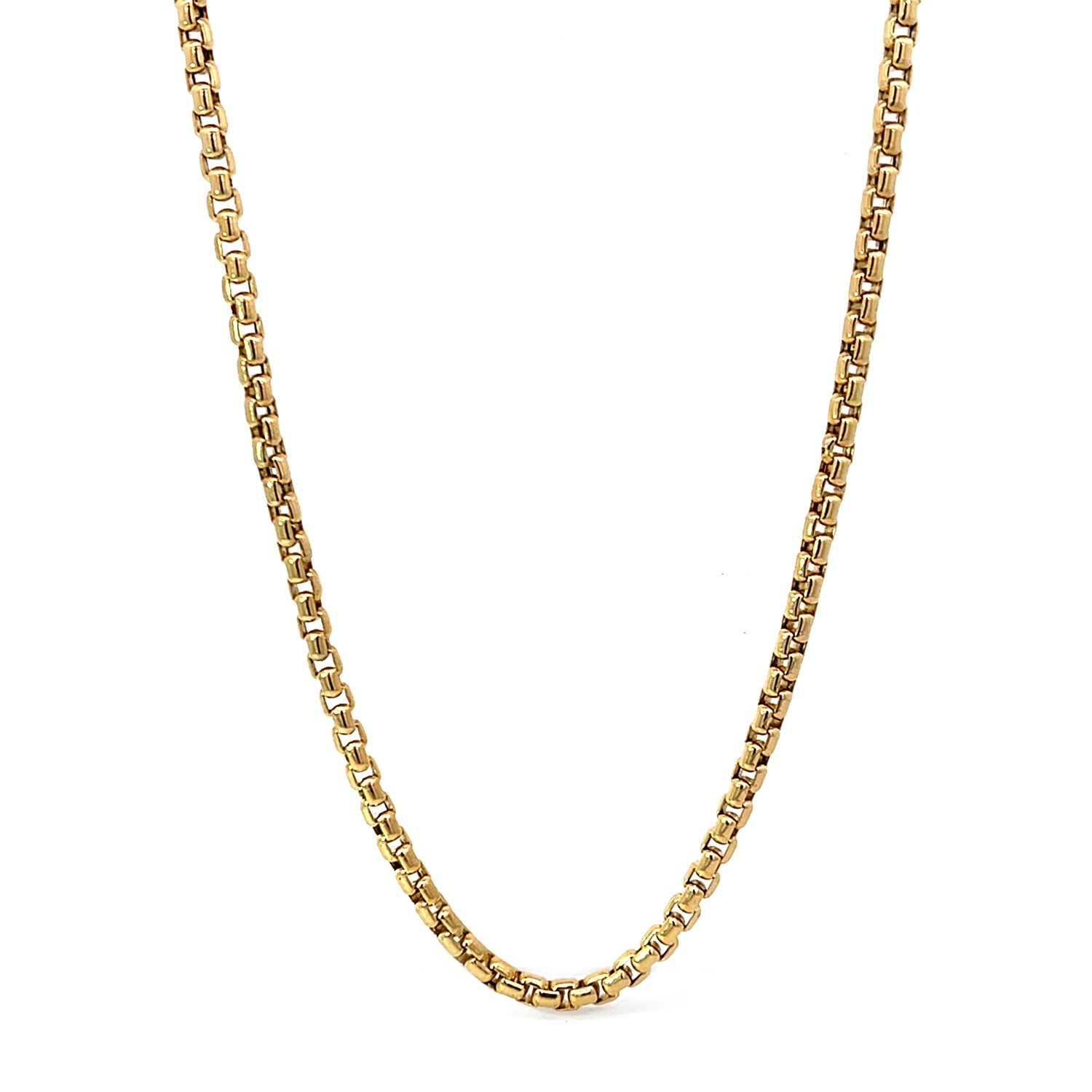 Howard 18K Yellow Gold Round Box Chain 28"
