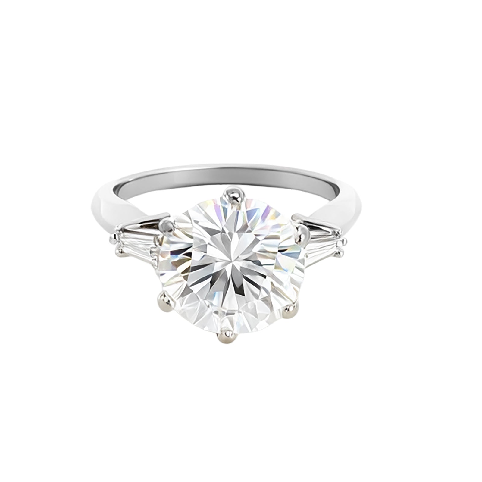 Video Thumbnail: Howard Estate White Gold Accented Solitaire With 2 Diamond and 0 Baguettes - Howard Estate 18k White Gold Accented Solitaire With 2.67ctw Vs1 Diamo