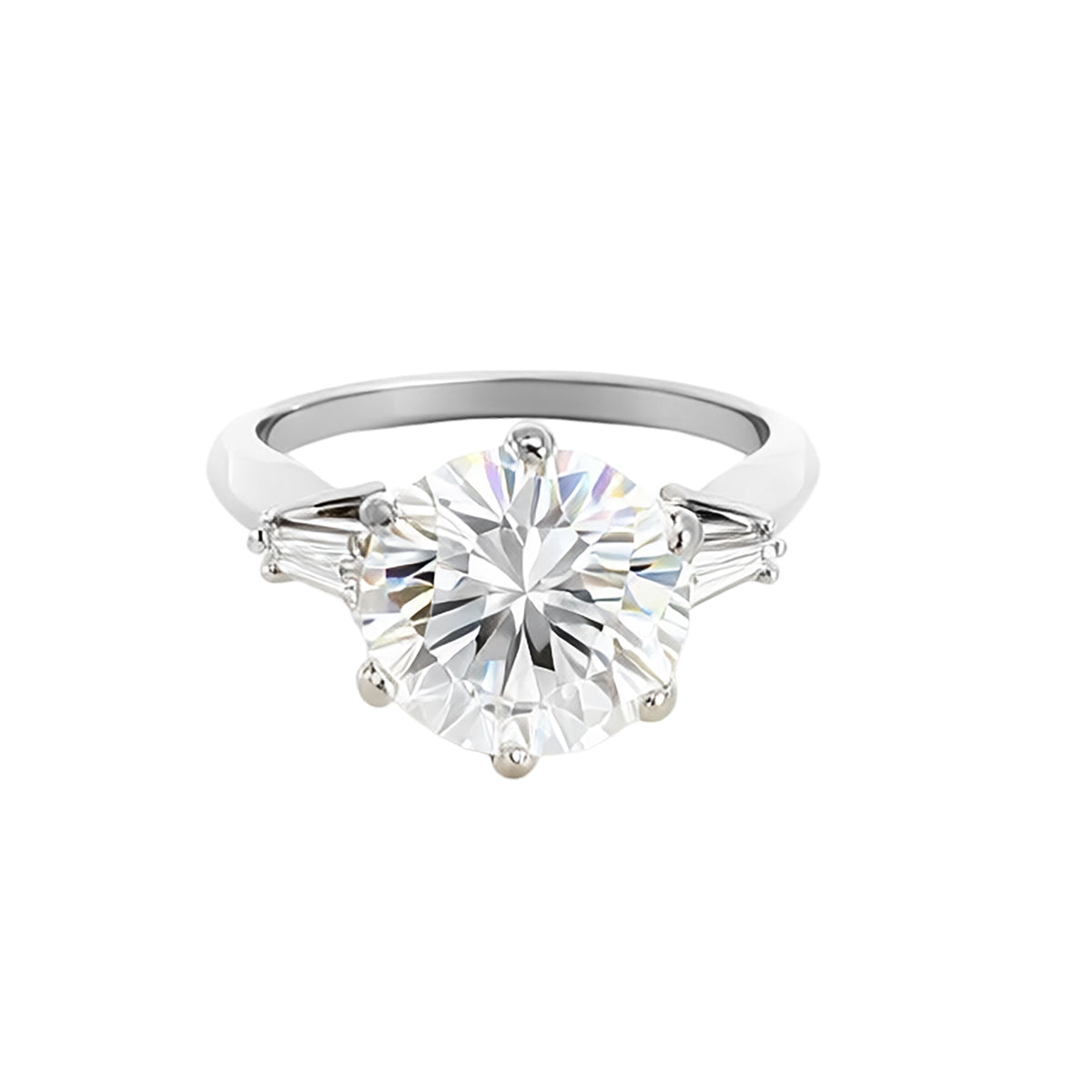 Video Thumbnail: Howard Estate White Gold Accented Solitaire With 2 Diamond and 0 Baguettes - Howard Estate 18k White Gold Accented Solitaire With 2.67ctw Vs1 Diamo