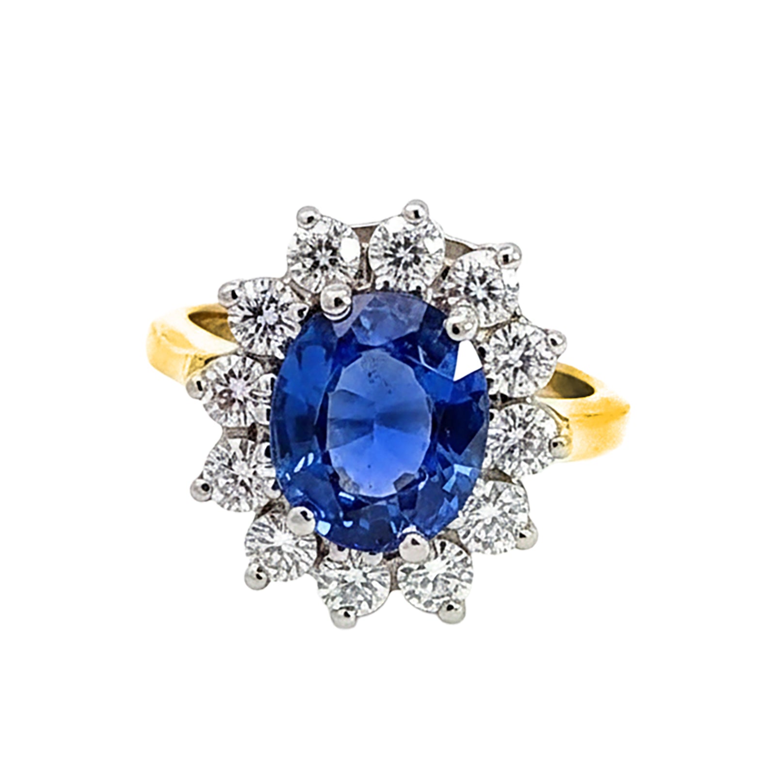 Howard Estate 18K Yellow and White Gold Sapphire and Diamond Ring