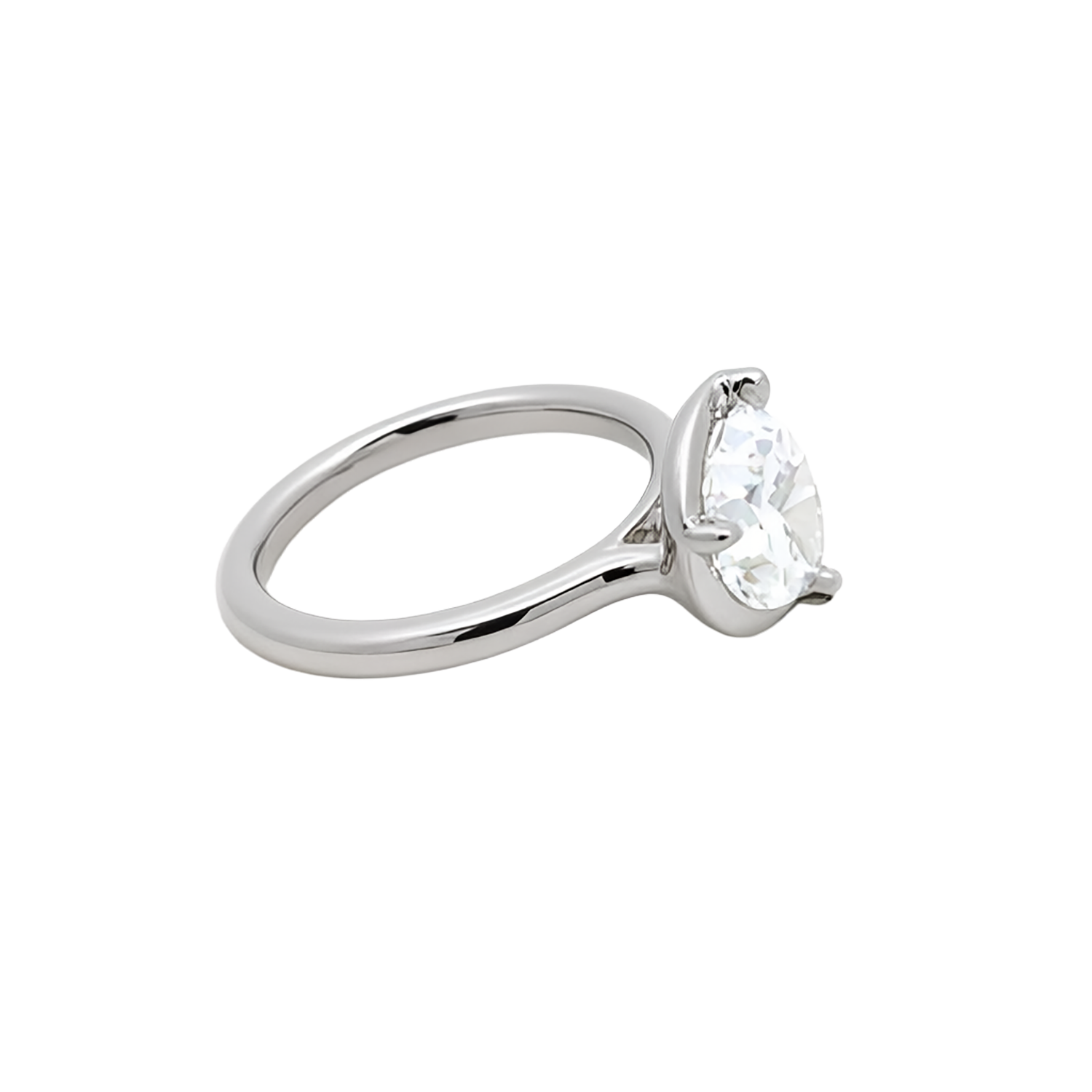 Video Thumbnail: Howard Platinum Angled Solitaire Ring With 2 Pear F - Howard Platinum Angled Solitaire Ring With 2.80ct Pear Vs2 F