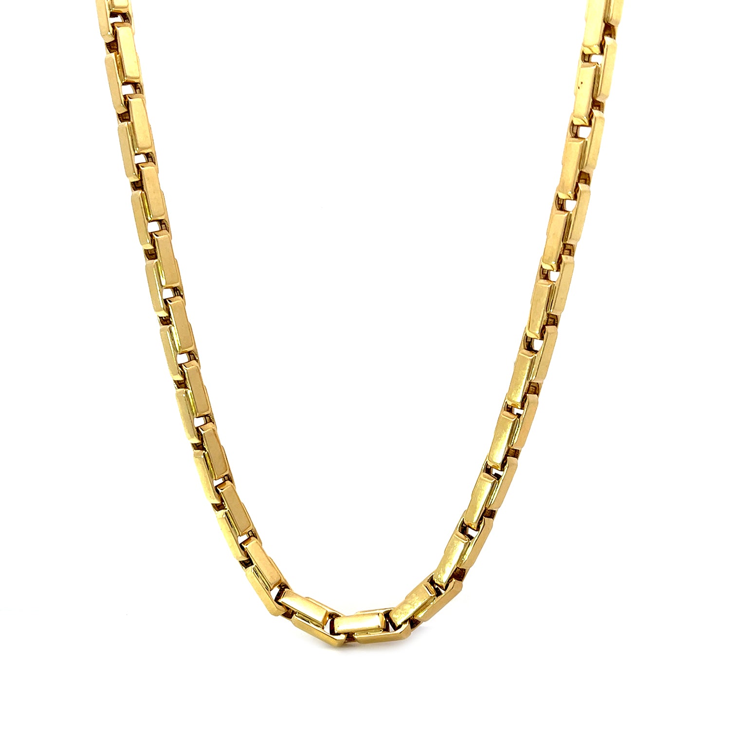 Large Elongated Box Style Necklace 24"