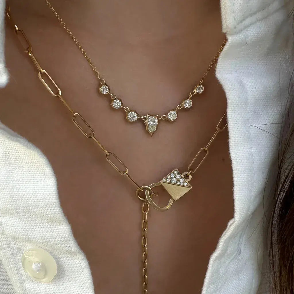 Video Thumbnail: Jade Trau Yellow Gold 18 Small Envoy Necklace 0 - Jade Trau 18k Yellow Gold 18" Small Envoy Necklace 0.70ctw