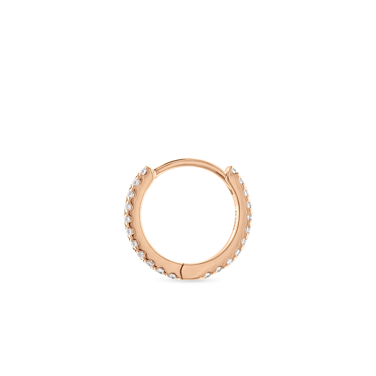 Video Thumbnail: Maria Tash Rose Gold Diamond Eternity Hoop Earring - Maria Tash 18k Rose Gold 8mm Diamond Eternity Hoop Earring