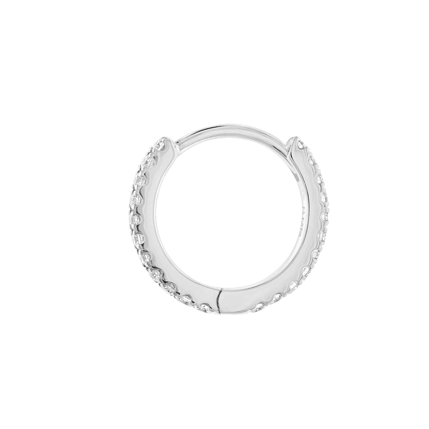 Maria Tash 18K Gold Diamond Eternity Hoop Earring 8mm