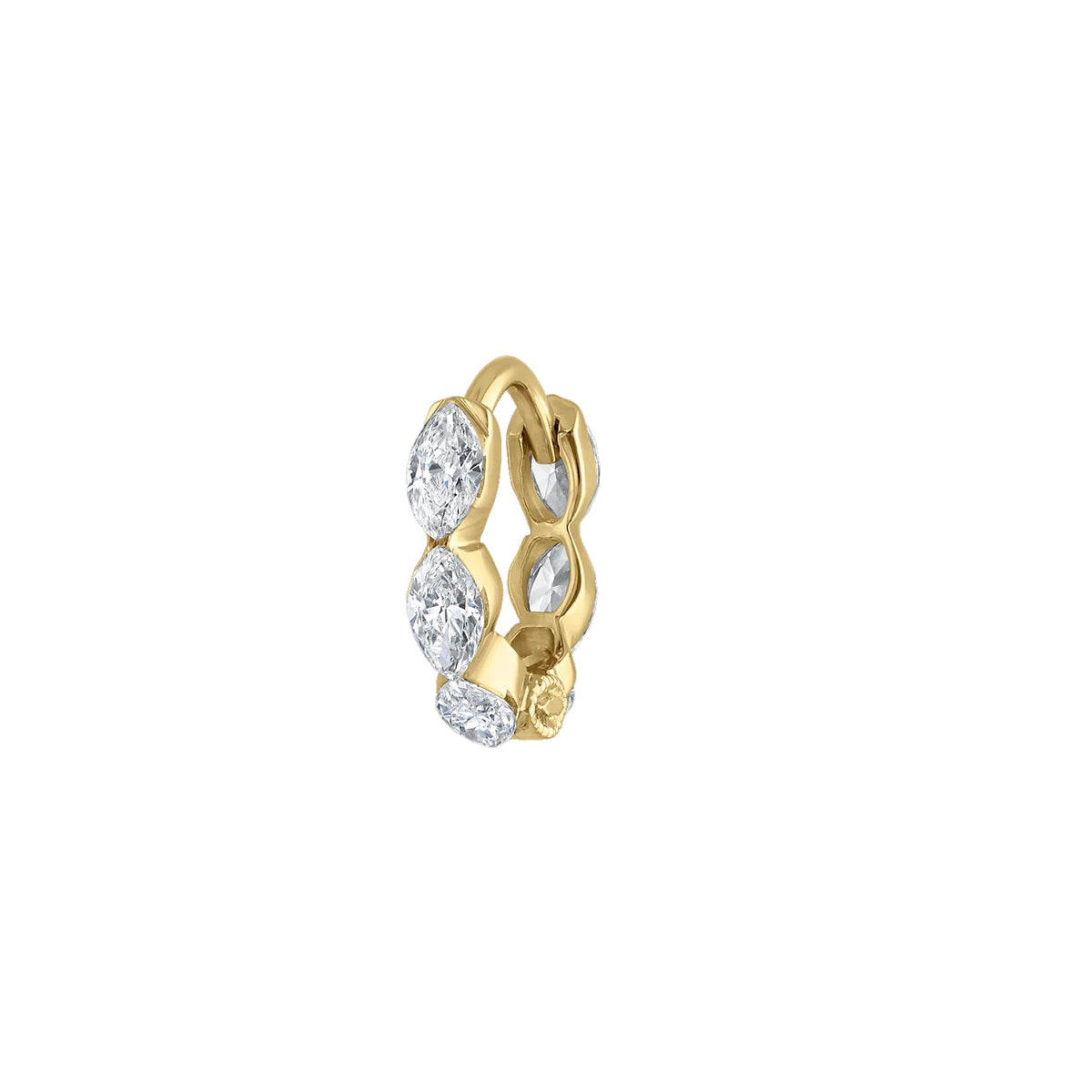 Maria Tash 18K Gold Diamond Marquise Eternity Hoop Earring 6.5mm