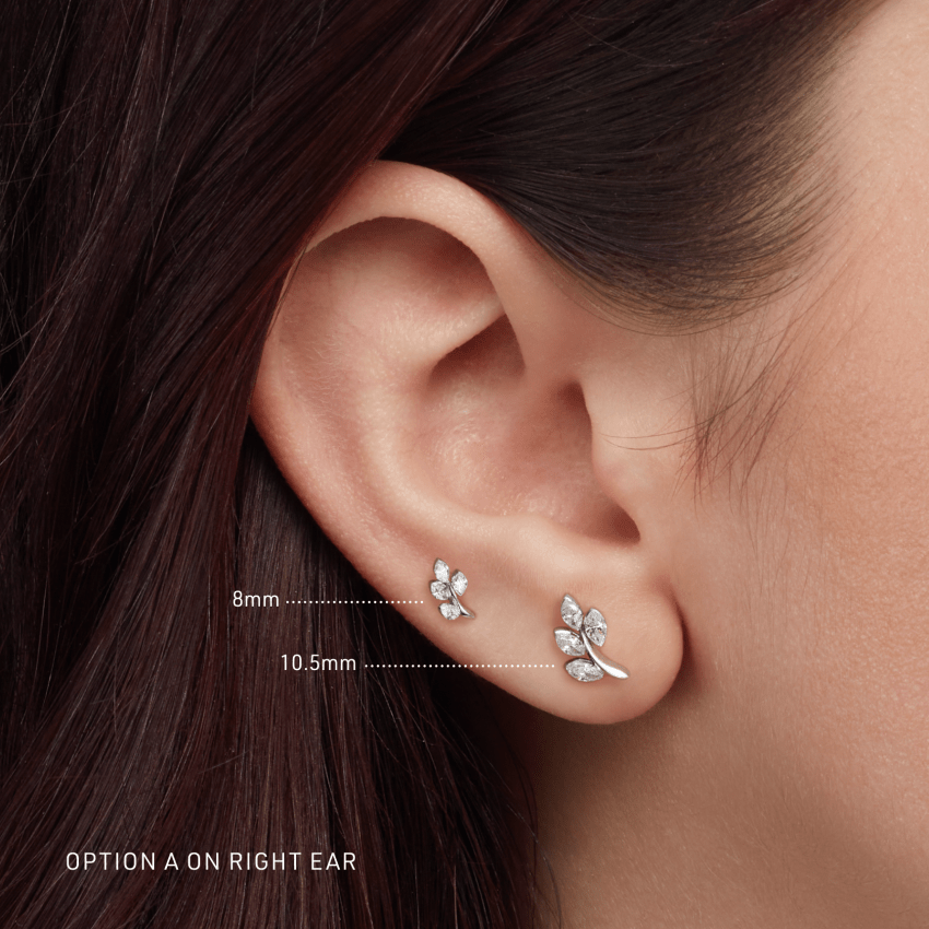 Video Thumbnail: Maria Tash Gold Diamond Vine Threaded Stud Earring 9090 - Maria Tash 18k Gold Diamond Vine Threaded Stud Earring 8mm