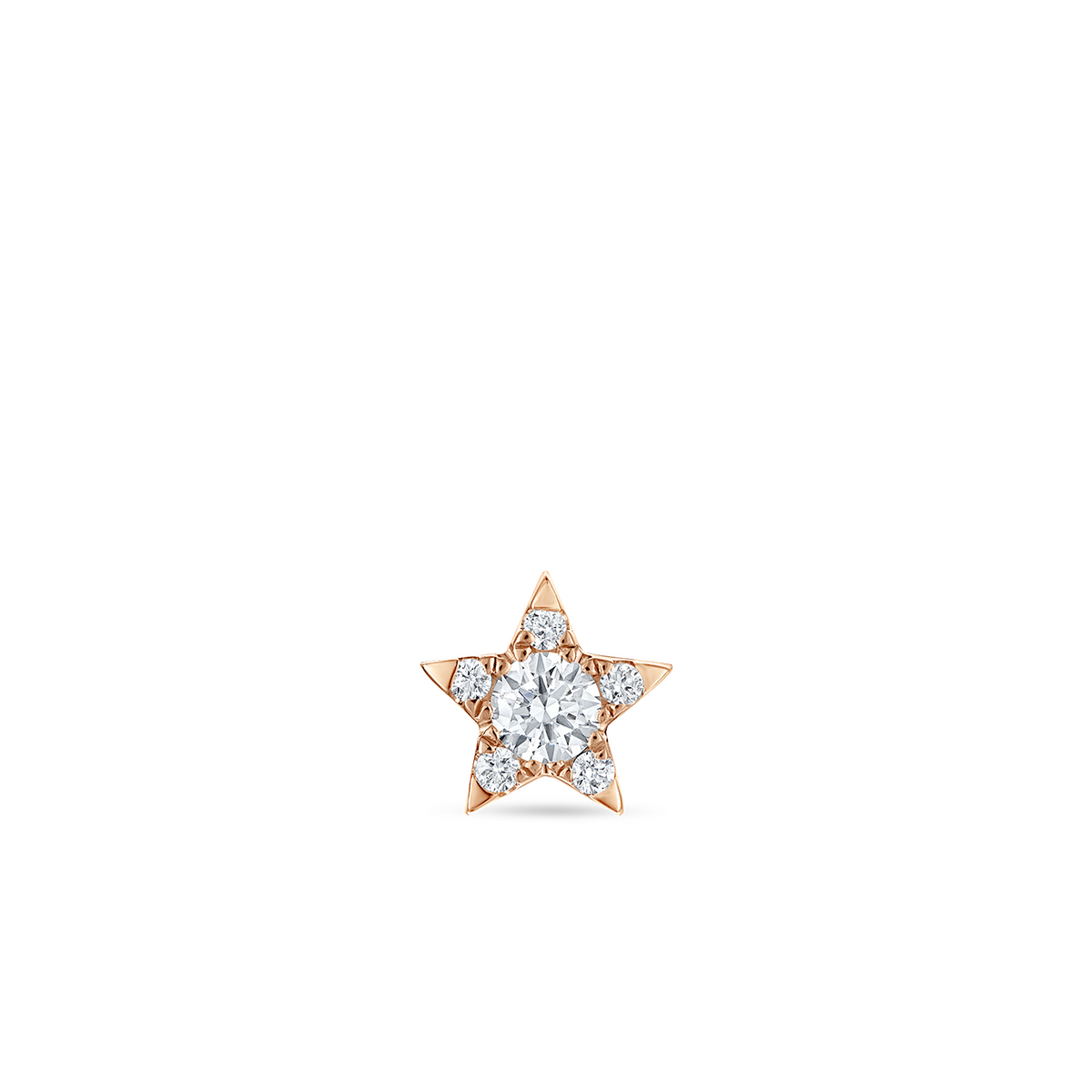 Video Thumbnail: Maria Tash Rose Gold Diamond Star Stud Earring 4 - Maria Tash 18k Rose Gold Diamond Star Stud Earring 4.5mm