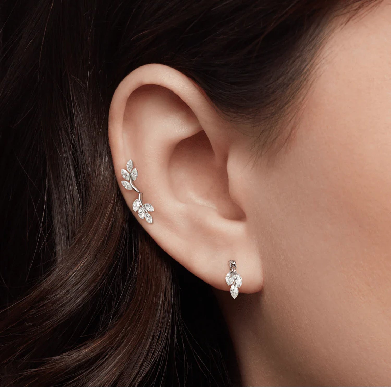 Video Thumbnail: Maria Tash Floating Diamond Plume Threaded Charm Earring 3 - Maria Tash Floating Diamond Plume Threaded Charm Earring 3.5mm