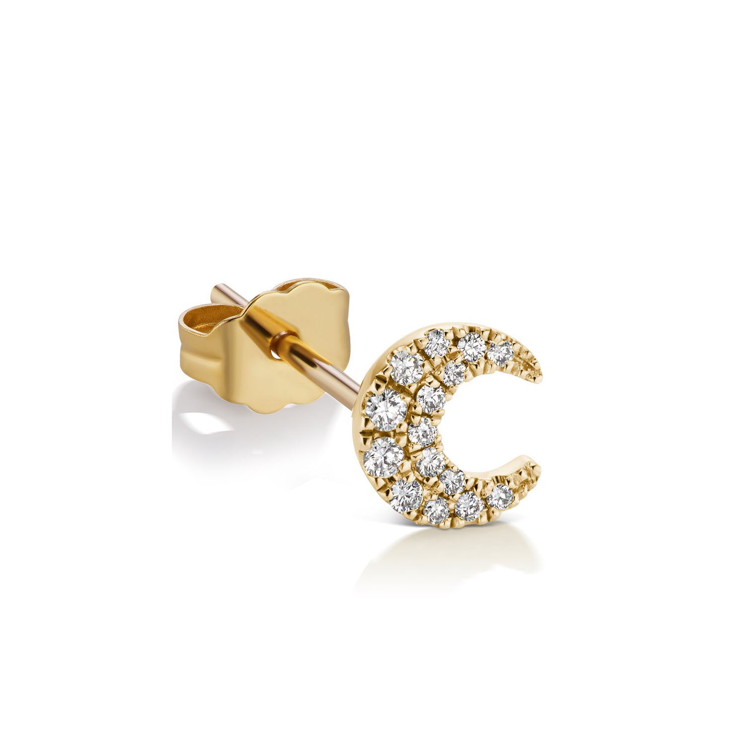 Maria Tash Gold & Diamond Moon Earstud