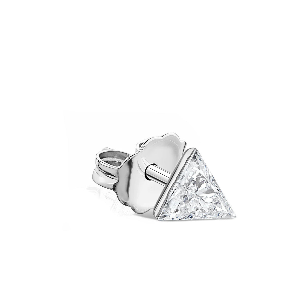 Maria Tash Gold Invisible Set Triangle Diamond Stud Earring 4mm