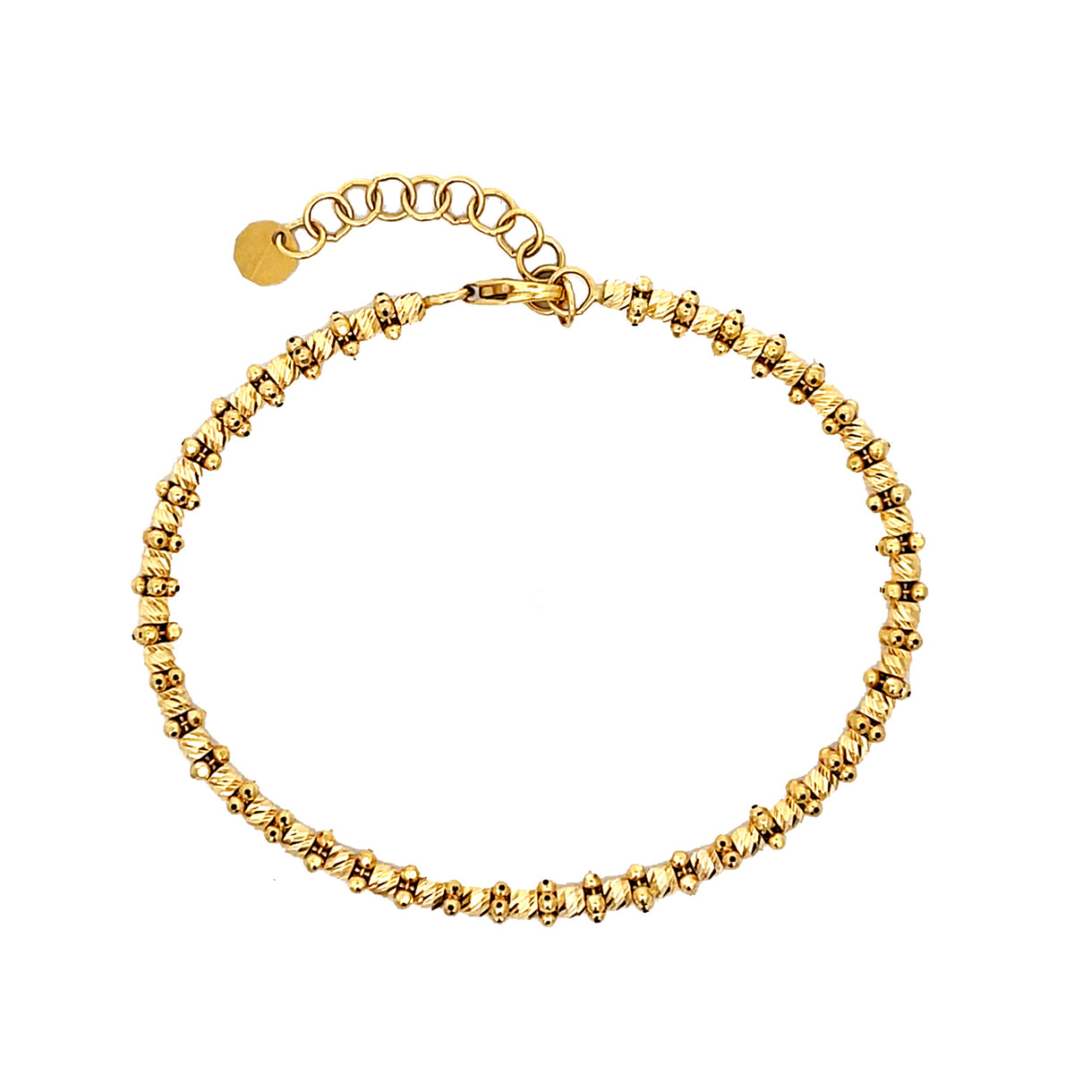 Video Thumbnail: One Yellow Gold Fancy Bracelet - 14k Yellow Gold Fancy Bracelet