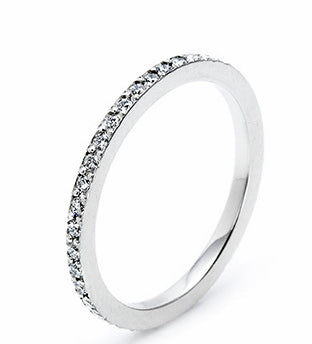 Tacori 18K White Gold Ribbon Collection Wedding Band 0.39ctw