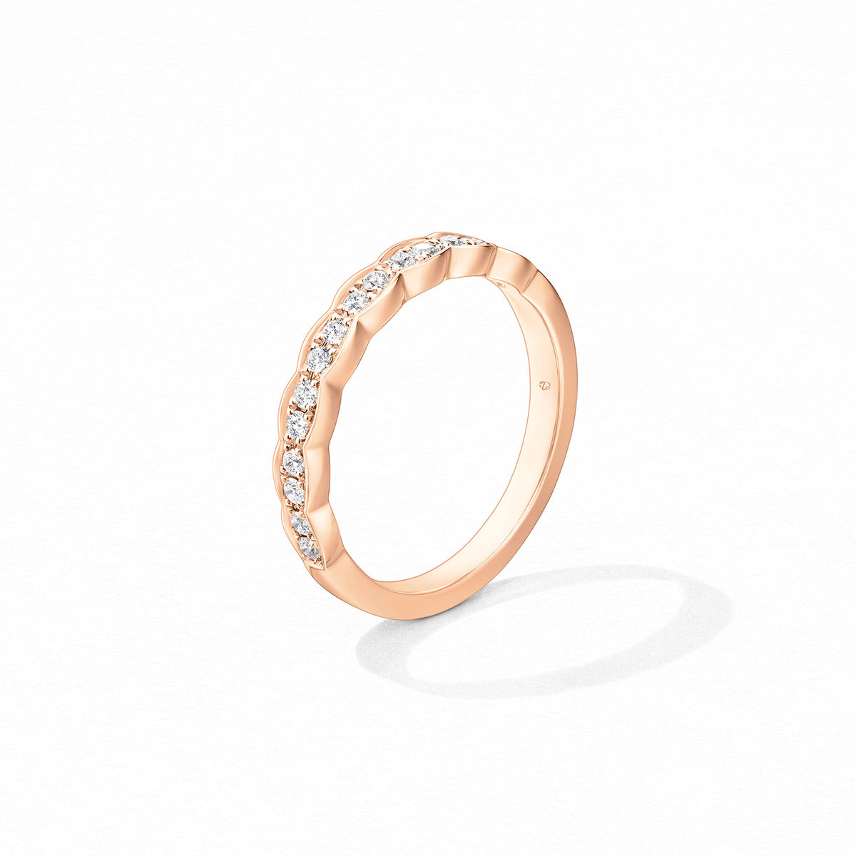 Video Thumbnail: One Rose Gold Hearts on Fire Lorelei Floral Diamond Band Containing 0 Hof Diamonds Vs Si Clarity Gh Colour - 18kr Gold Lorelei Floral Diamond Band