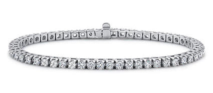18K White Gold Diamond Tennis Bracelet 3.05cttw VS EF VG