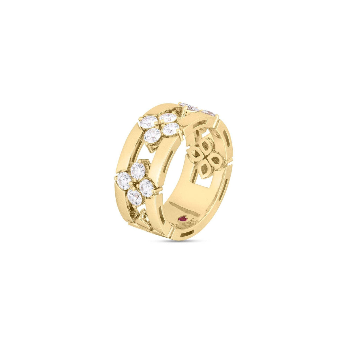 Video Thumbnail: Roberto Coin Love in Verona Diamond Ring Side - 18k Love in Verona Open Frame Diamond Ring