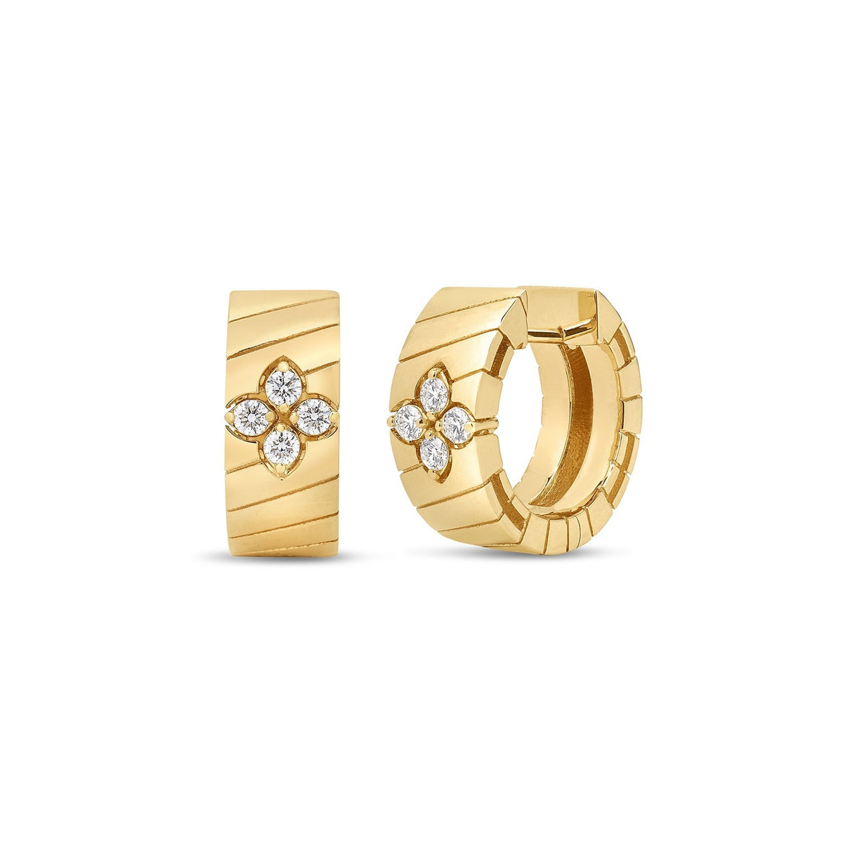 Roberto Coin 18K Yellow Gold Verona Diamond Accent Earrings 0.15ctw