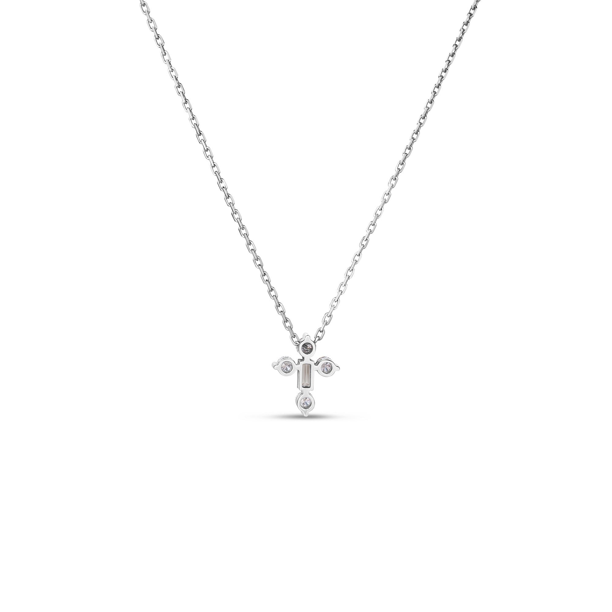 Video Thumbnail: Roberto Coin White Gold Diamond Princess Mini Mixed Cut Cross Necklace - Roberto Coin 18k White Gold Diamond Princess Mini Mixed Cut Cross Neck