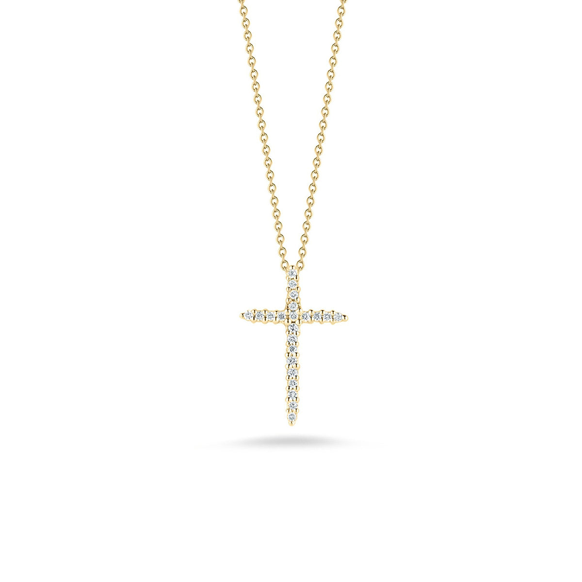 Video Thumbnail: Roberto Coin Yellow Gold 18 Tiny Treasures Diamond Sliver Cross Necklace 0 - 18k Yellow Gold Tiny Treasures Diamond Sliver Cross Necklace 0.10ctw