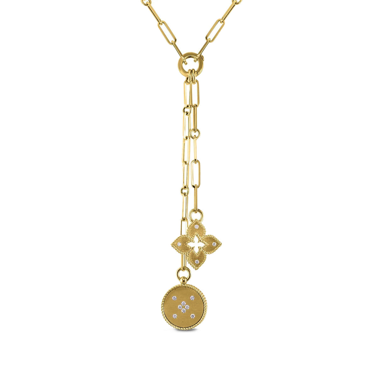 Roberto Coin 18K Yellow Gold Venetian Princess Diamond Necklace 0.20CTW