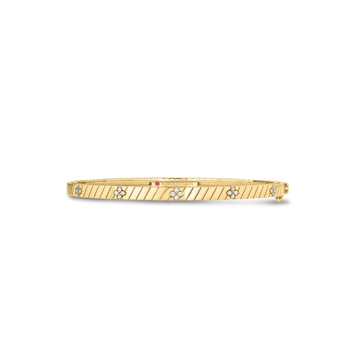 Roberto Coin 18K Yellow Gold Verona Diamond Accent Bangle 0.09ctw