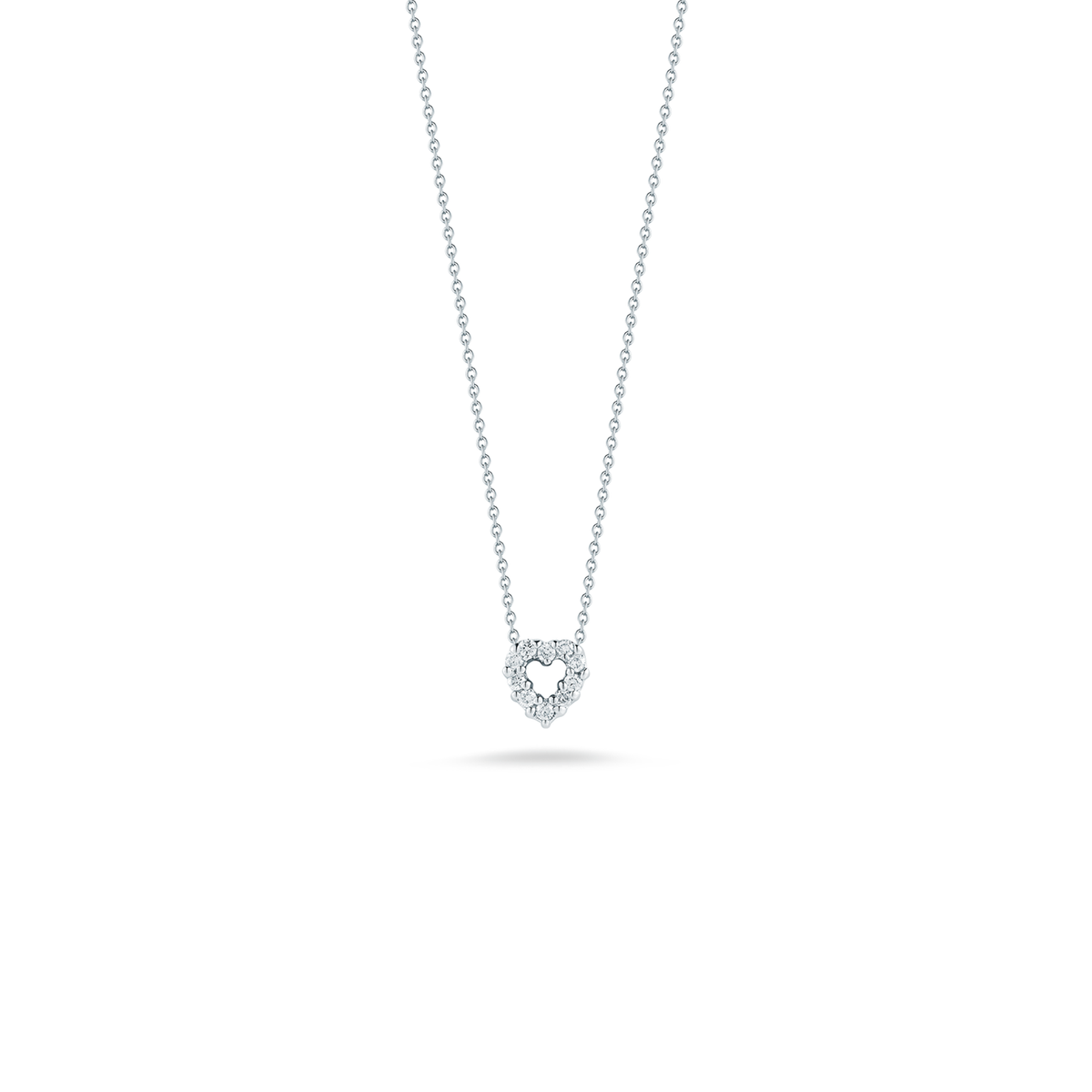 Video Thumbnail: Roberto Coin Tiny Treasures White Gold 18 Diamond Heart Necklace - Roberto Coin Tiny Treasures 18k White Gold 18" Diamond Heart Necklace