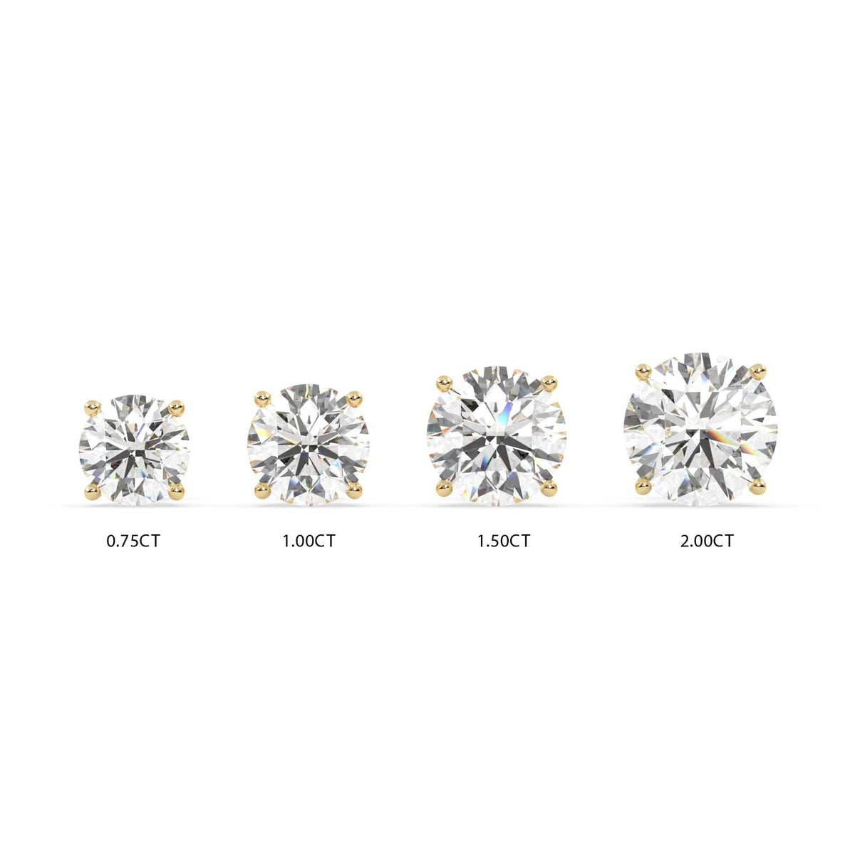 Video Thumbnail: Prongwirebasketearring Allcomparison Yellow - 18k Yellow Gold Four Prong Basket Lab Diamond Stud Earrings | Howard