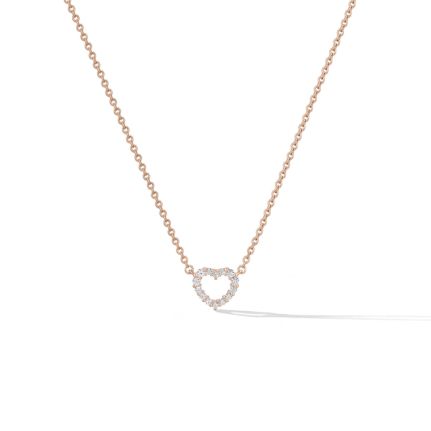 18K Rose Gold Signature Small Heart Pendant