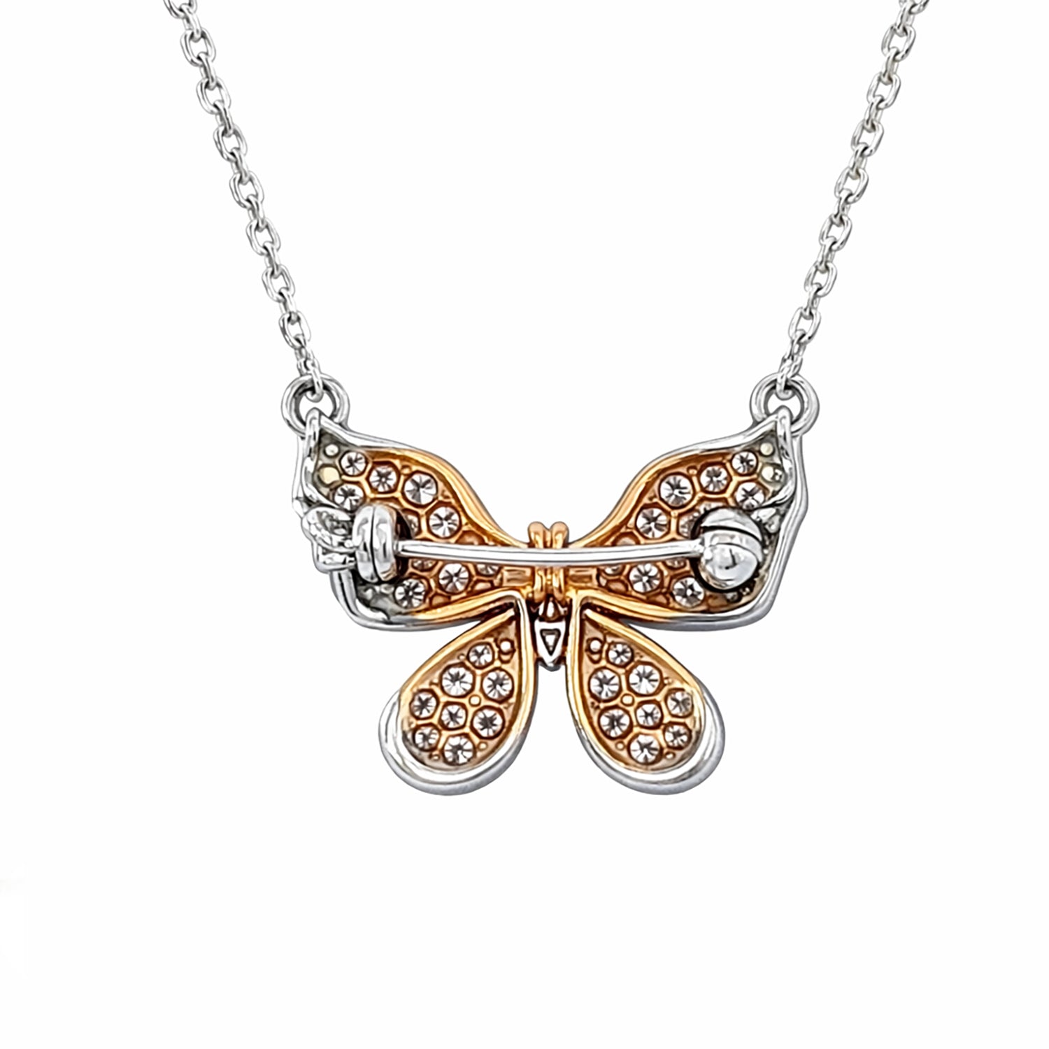Scott West Argyle Pink Butterfly Pendant Brooch 17mm