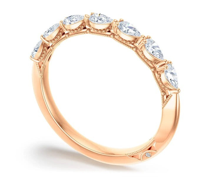 Tacori 18k Pink Gold Sculpted Diamond Band 0.36ctw