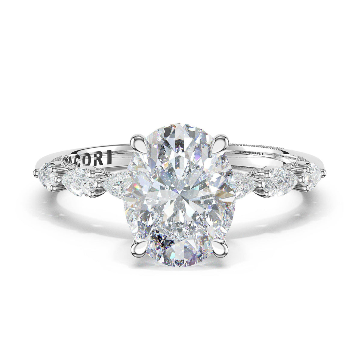 Tacori 18k White Gold Sculpted Tacori Diamond Ring 0.35 Ctw