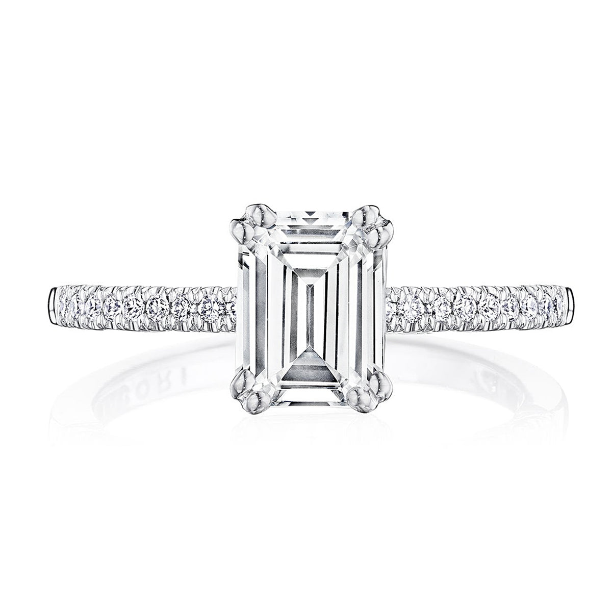 Tacori 14K White Gold Coastal Crescent Engagement Ring 0.19ctw