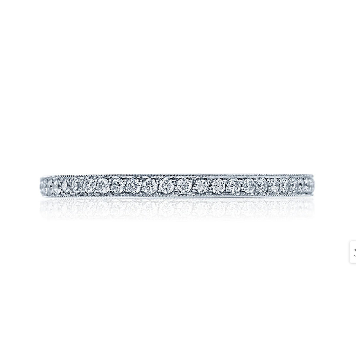 Tacori 18K White Gold Ribbon Collection Wedding Band 0.39ctw