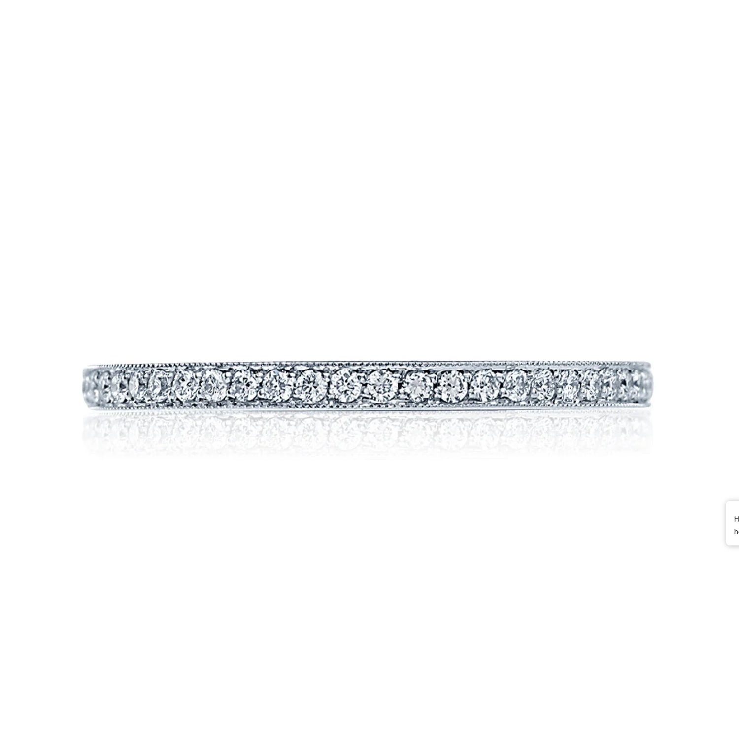 Tacori 18K White Gold Ribbon Collection Wedding Band 0.39ctw