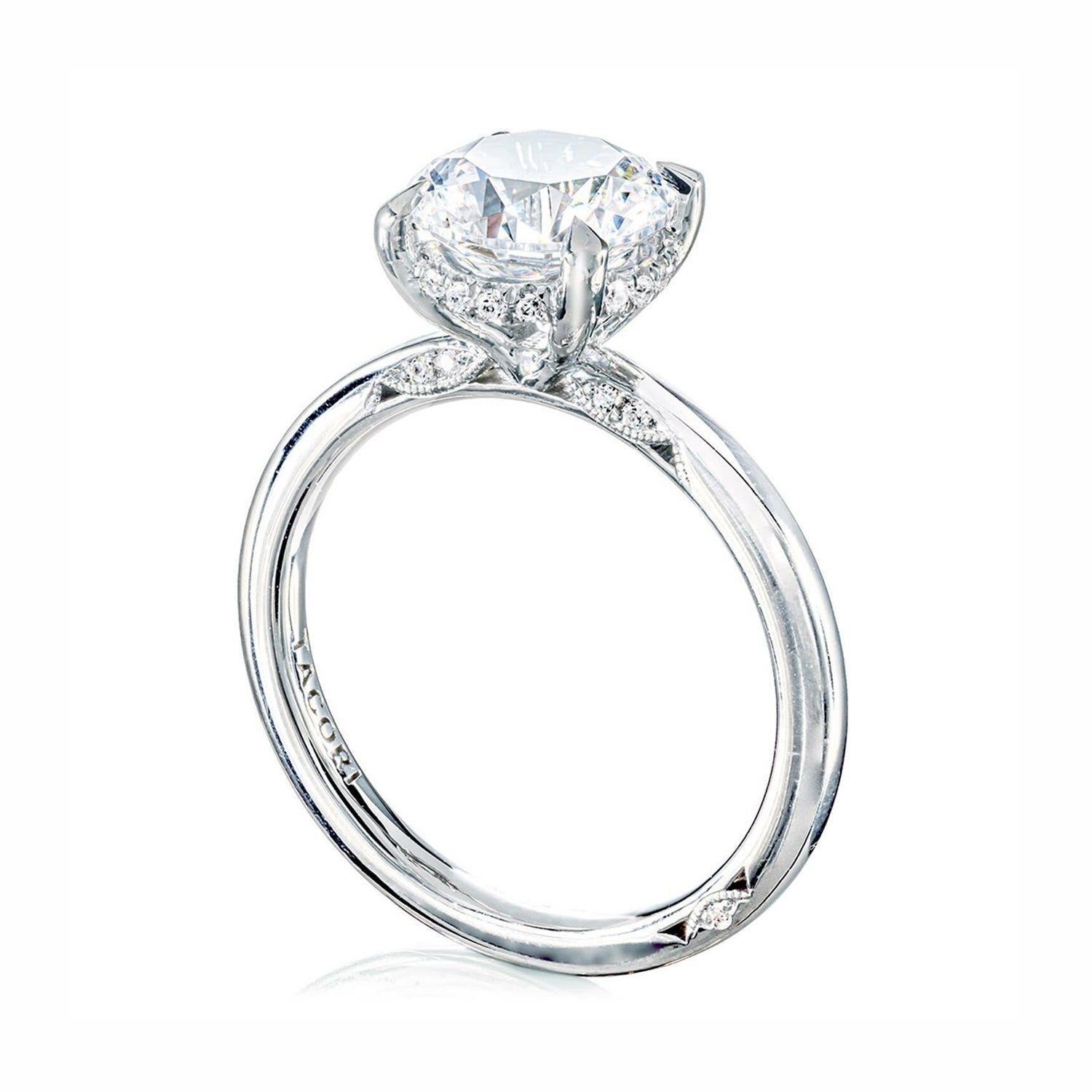 Tacori 18K White Gold Simply Diamond Engagement Ring 0.11ctw