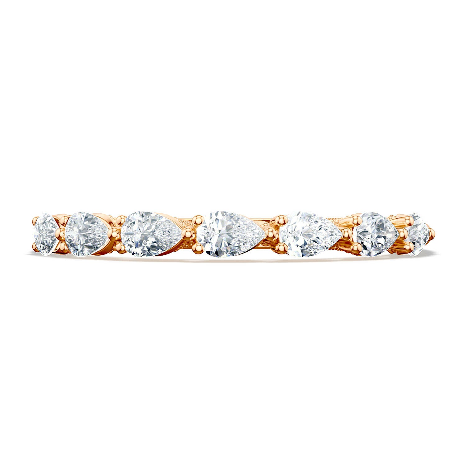 Tacori 18k Pink Gold Sculpted Diamond Band 0.36ctw