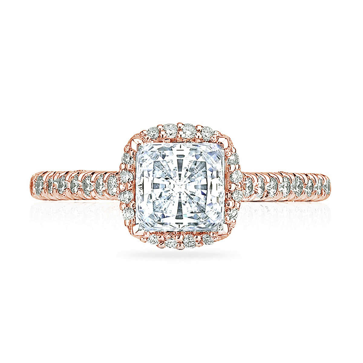 Tacori 18k Rose Gold Petite Crescent Ring 0.33ctw