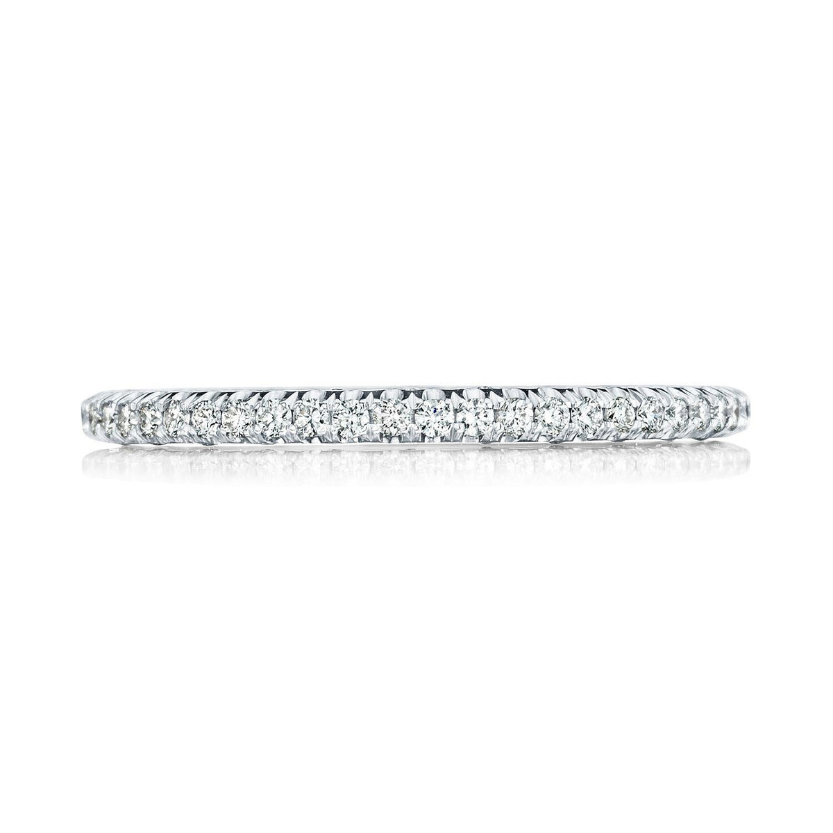 Tacori 18k White Gold Petite Crescent Band 0.24ctw