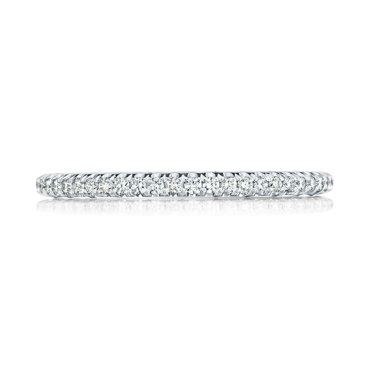 Tacori 18k White Gold Petite Crescent Band 0.24ctw
