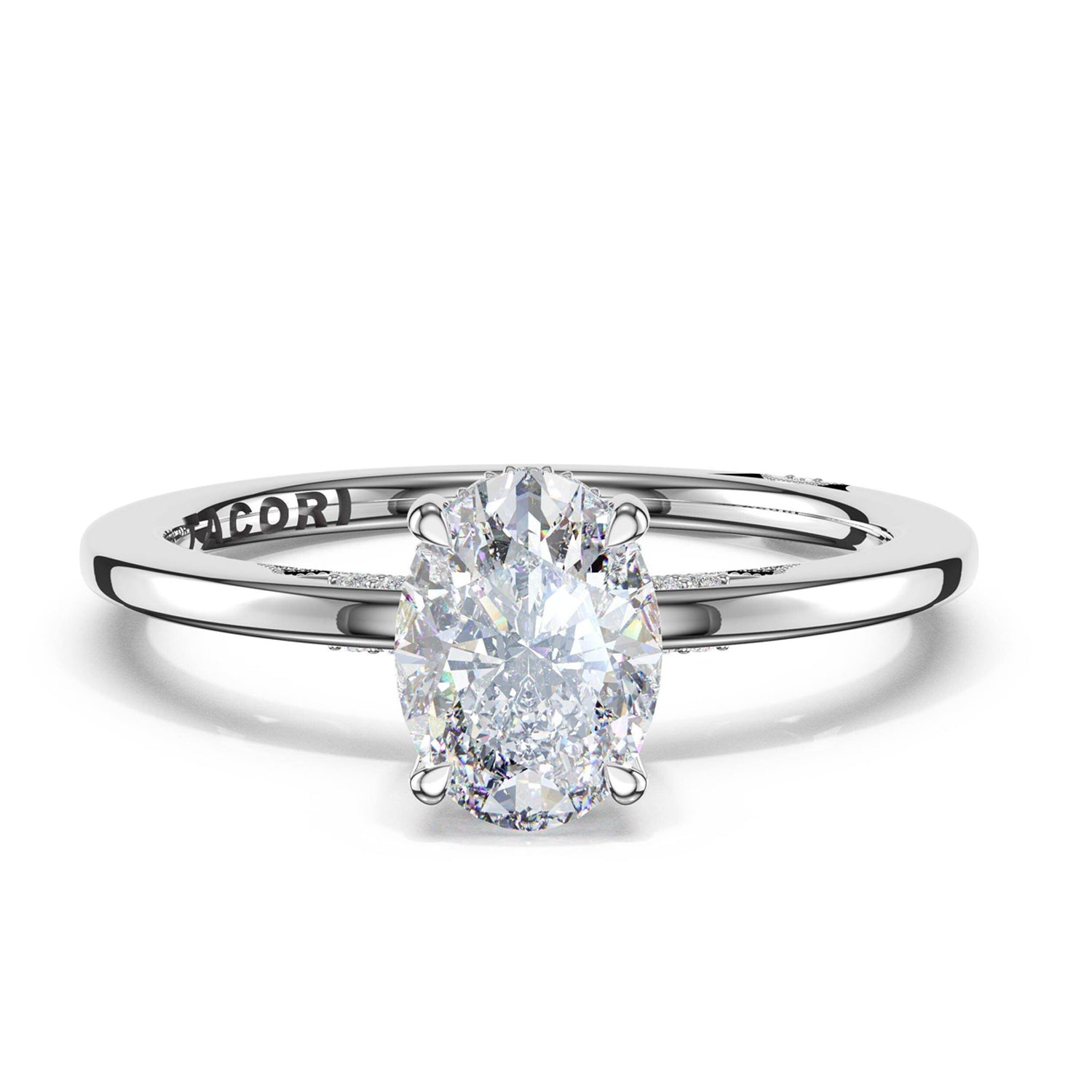 Tacori 18k White Gold Simply Diamond Engagement Ring 0.09ctw