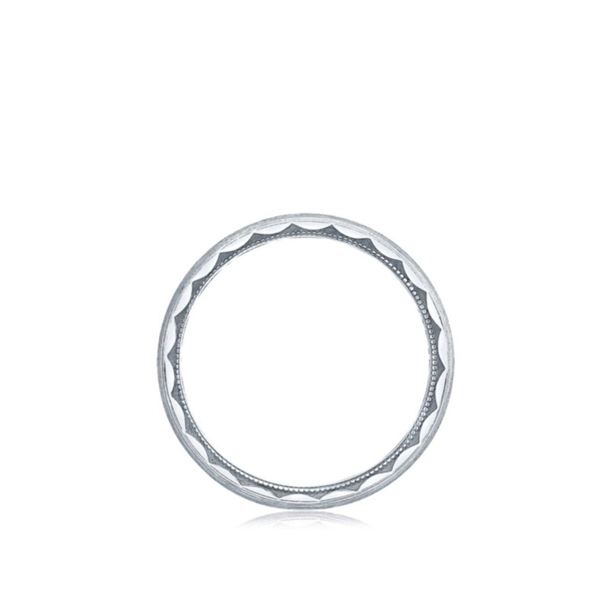 Video Thumbnail: Tacori Mens Classic Wedding Band Ring - Tacori 18k White Gold 4mm Flat Eternity Crescent Mens Wedding Band